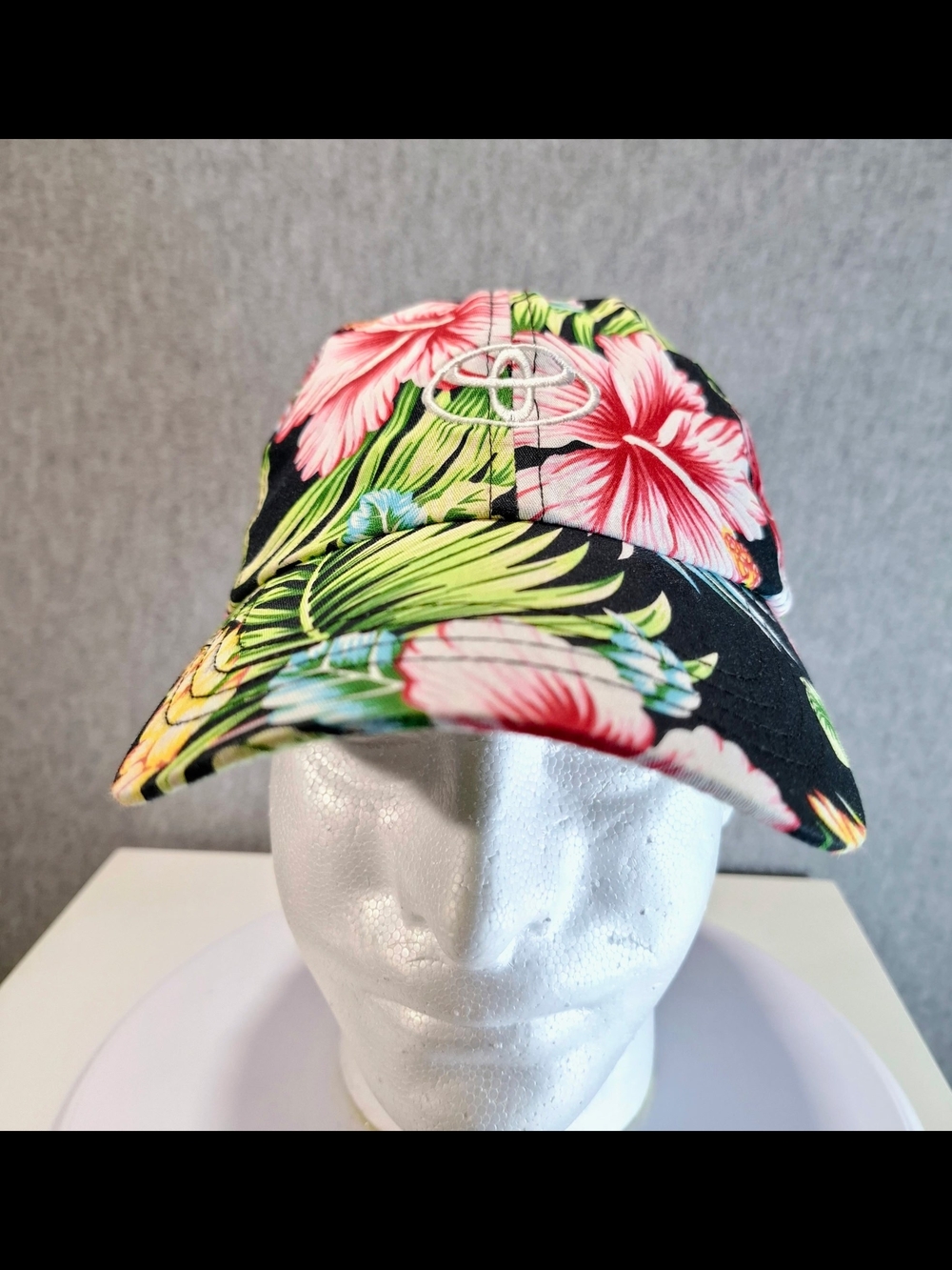 Vintage Toyota Tropical Floral Black Baseball Cap